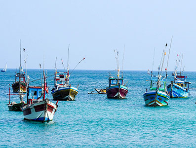 bateaux de peche à mirissa au sri-lanka, perle de l'ocean indien . www.thisytravels.fr